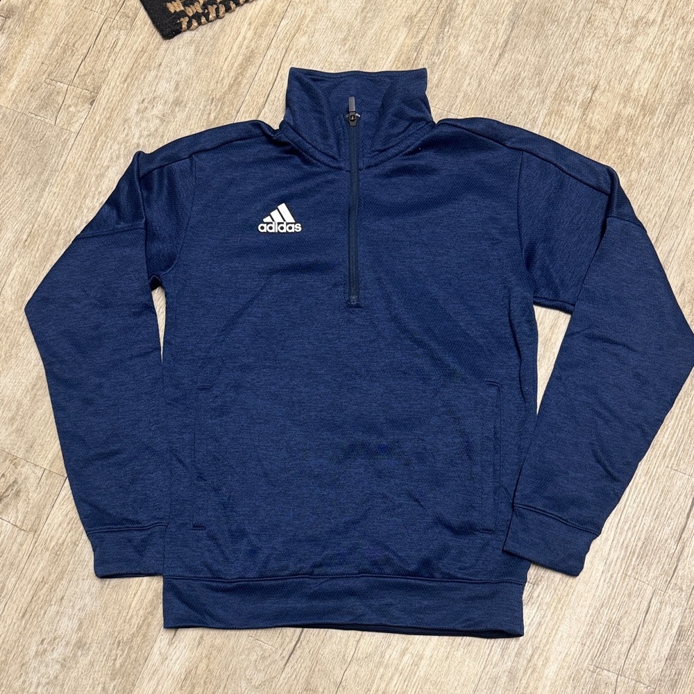 Adidas Dark Blue Half-Zip Sweatshirt
